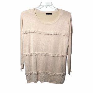 Solutions Ruffle Front Sweater Size XS